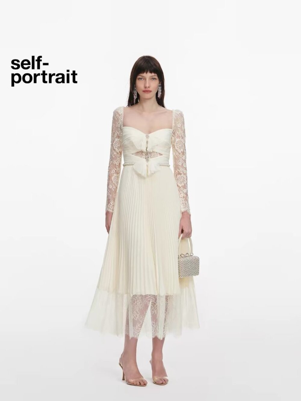 Self-Portrait Paneled Lace Dress